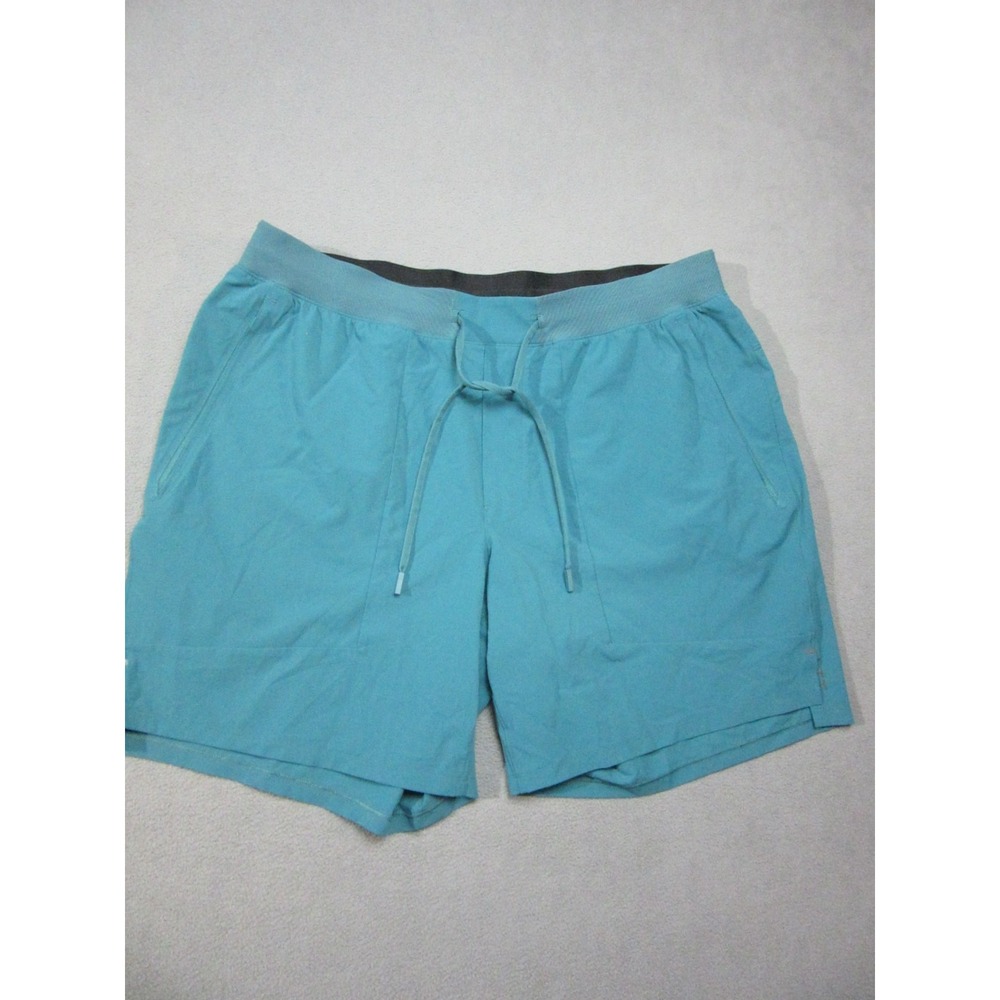 Lululemon Athletic Shorts Men 2XL Green Excellent License to Train Linerless 7"